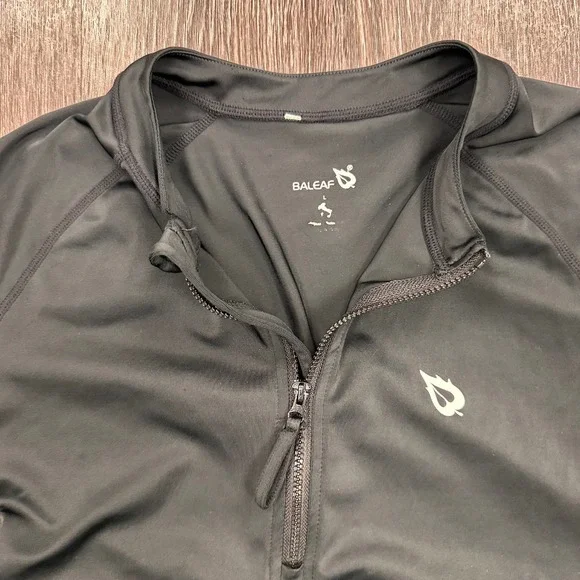 Baleaf Black Long Sleeve Rash Guard Swim Dress UPF 50 Sun Protection Size L - Picture 4 of 7